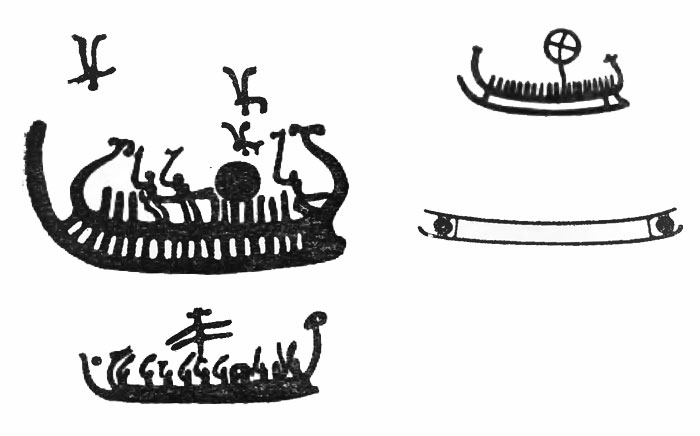 Рис. 1. Наскальные рисунки бронзового века из Бохуслена, Швеция