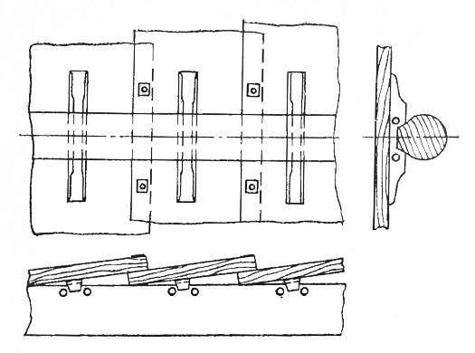 Рис. 65 Связь между шпангоутом и нижними поясами обшивки на судне из Гокстада