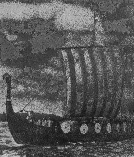 Рис. 76. Новодел 'Ормен Фриске' ('Ormen Friske') судна викингов, Швеция