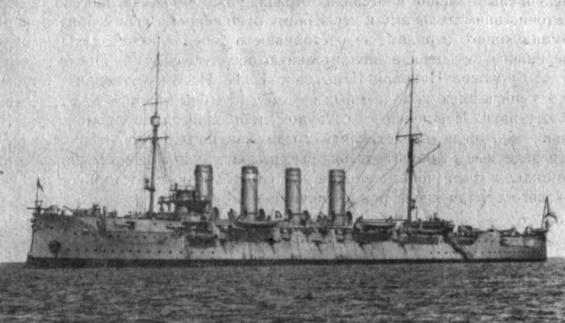 'Россия' после ремонта 1909 г. Вместо трех мачт - две
